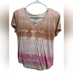 Sonoma Women's V-neck Tie Dye Medium Everyday Tee